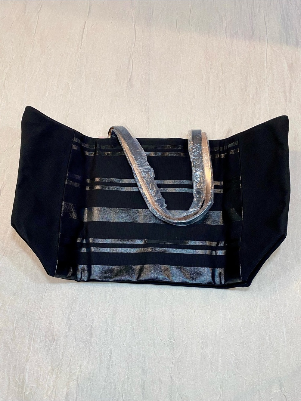 Victoria’s Secret Black Tote Bag with Rose Gold Detail